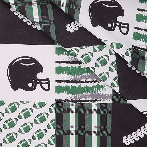 Miniatura 2 de Mook Fabrics Deportes de algodón, verdenegrogris cortado por The Yard