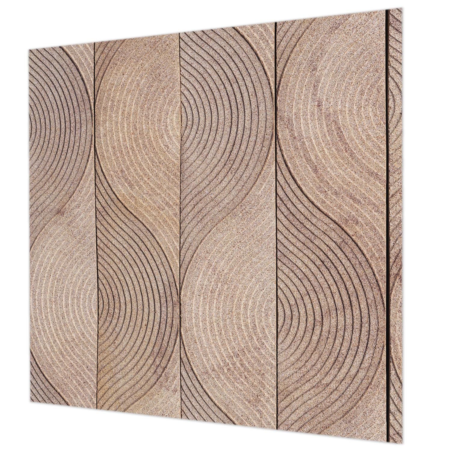 Décoration intérieure salon et chambre : papier intissé vagues de bois 250x250