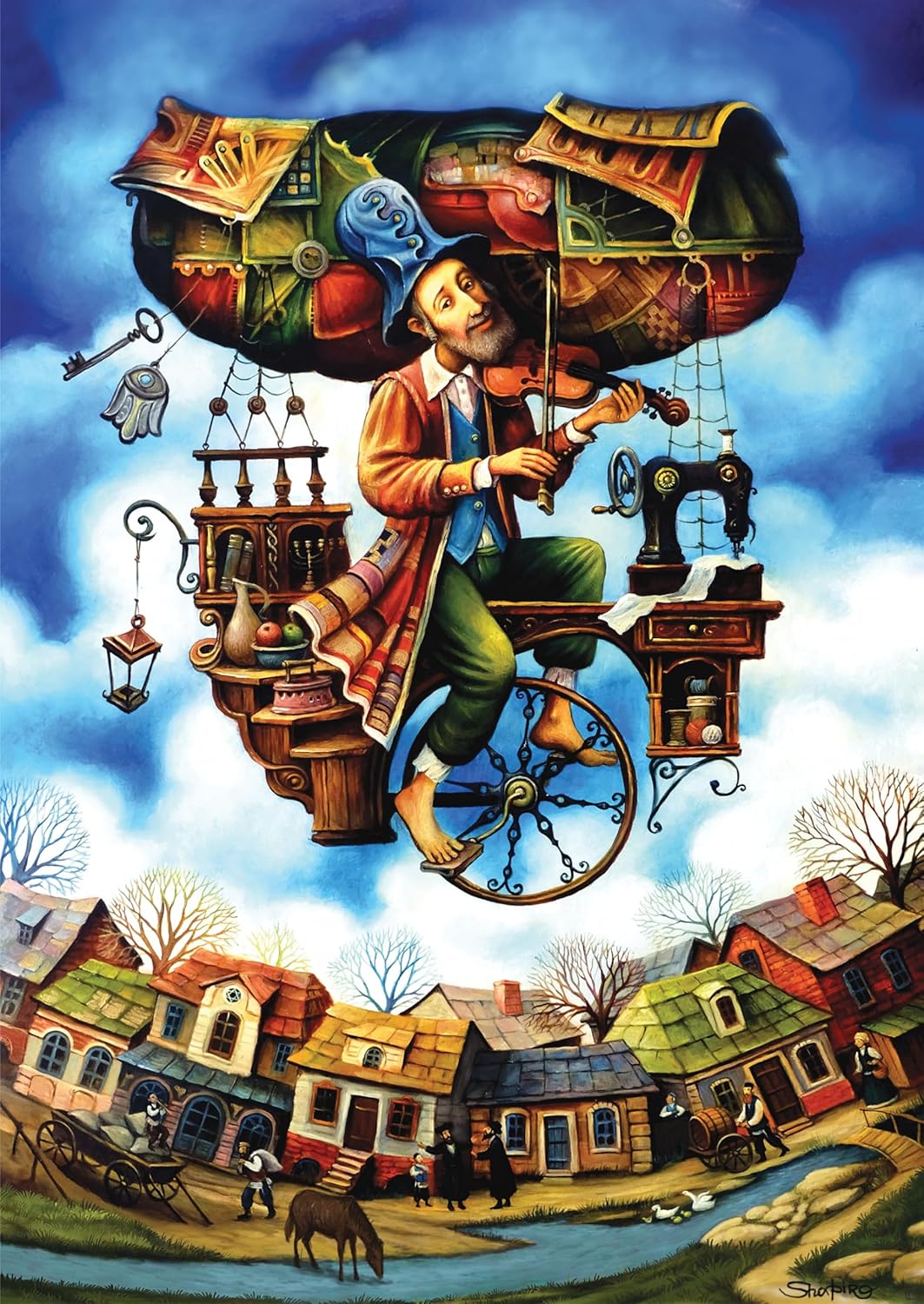 Art & Fable Puzzle Company Tailor by Boris Shapiro 500 Piece Fine Artwork Premium Adult Jigsaw Puzzle