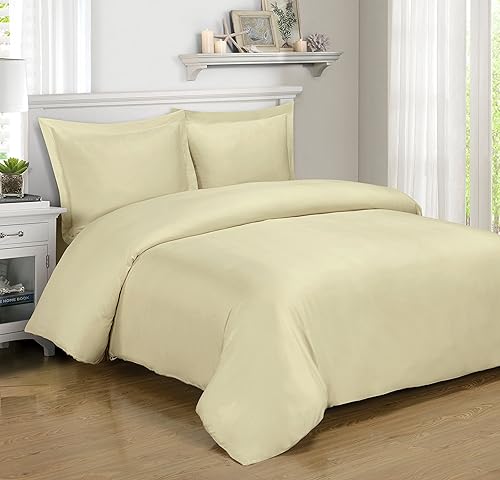 Miniatura 6 de Royal Hotel Bedding Juego de edredón alternativo de plumón de 4 piezas, color blanco liso, tamaño Queen, 300 hilos, 100% rayón de bambú