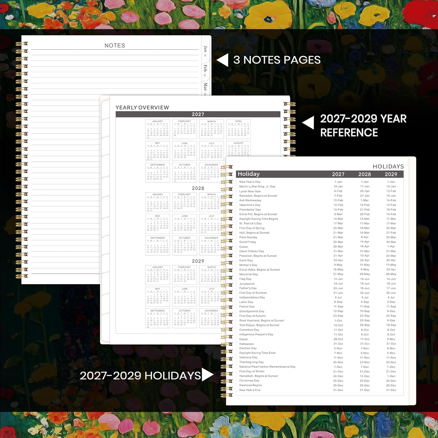 2027-2028 Monthly Planner/Calendar - 2 Year Monthly Planner, 8.5'' x 11'' thumbnail
