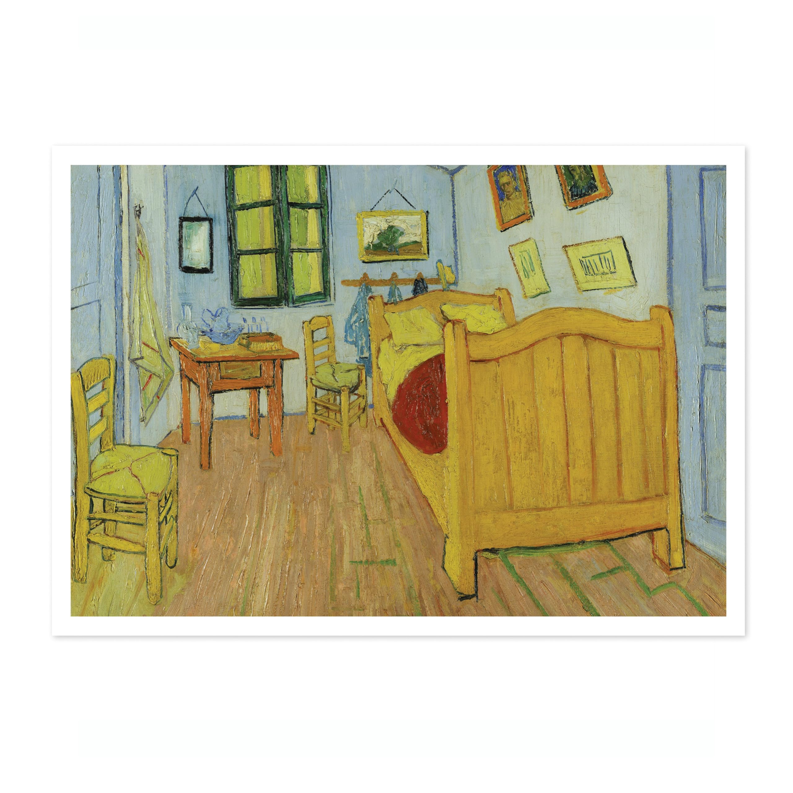Animato The Bedroom Vincent Van Gogh Print, Classic Famous Oil Painting Print, Modern Art Exhibition, Home Decor Wall Art, Archival Matte, A4 (Print Only) - 29.7x21cm
