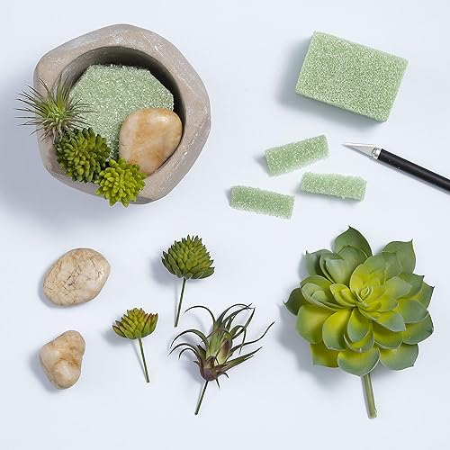 Miniatura 2 de Darice Kit de suculentas artificiales crea tu propio arreglo de suculentas, 10 piezas