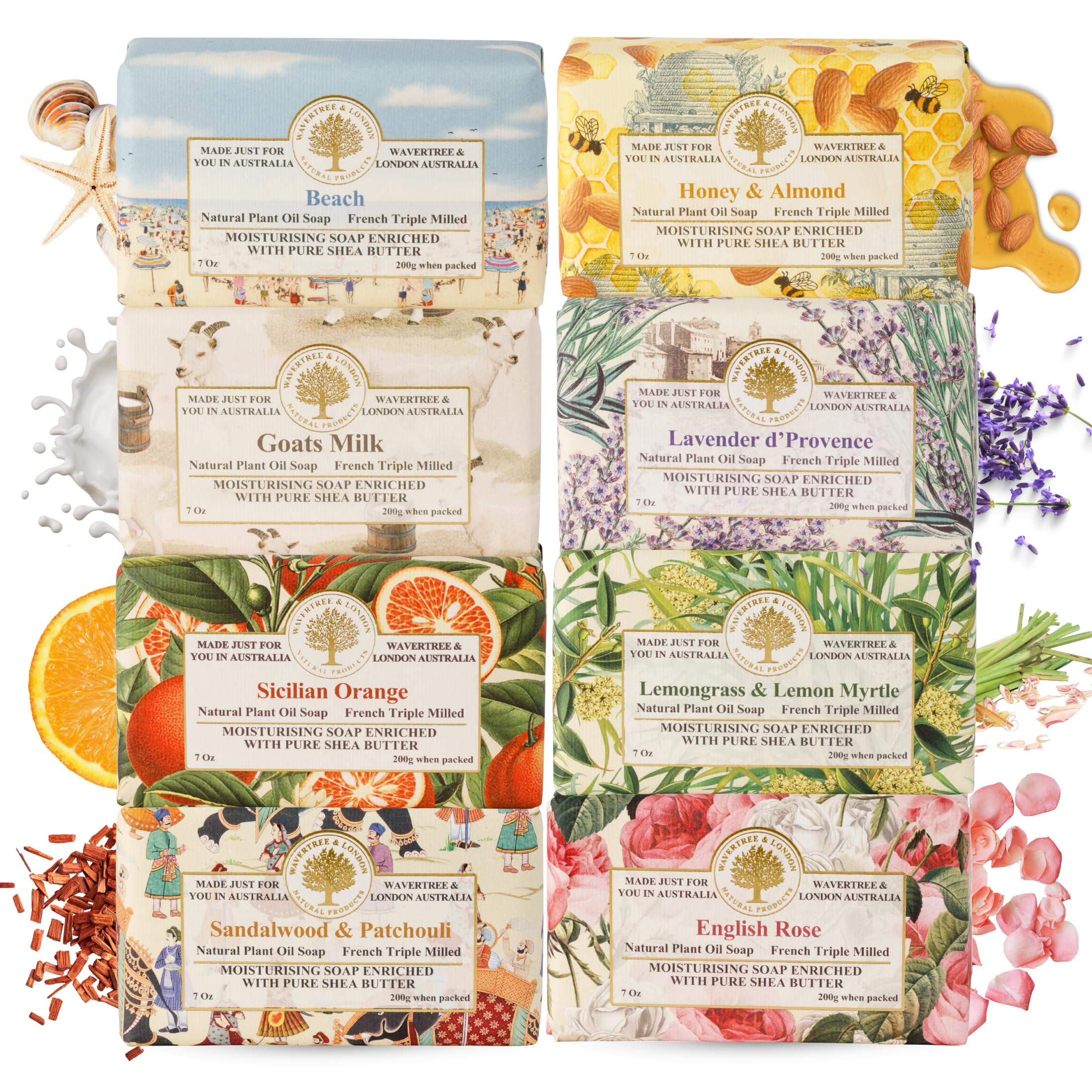 Amazon.com : Wavertree & London Assorted Favorites 8 Bars Scented
