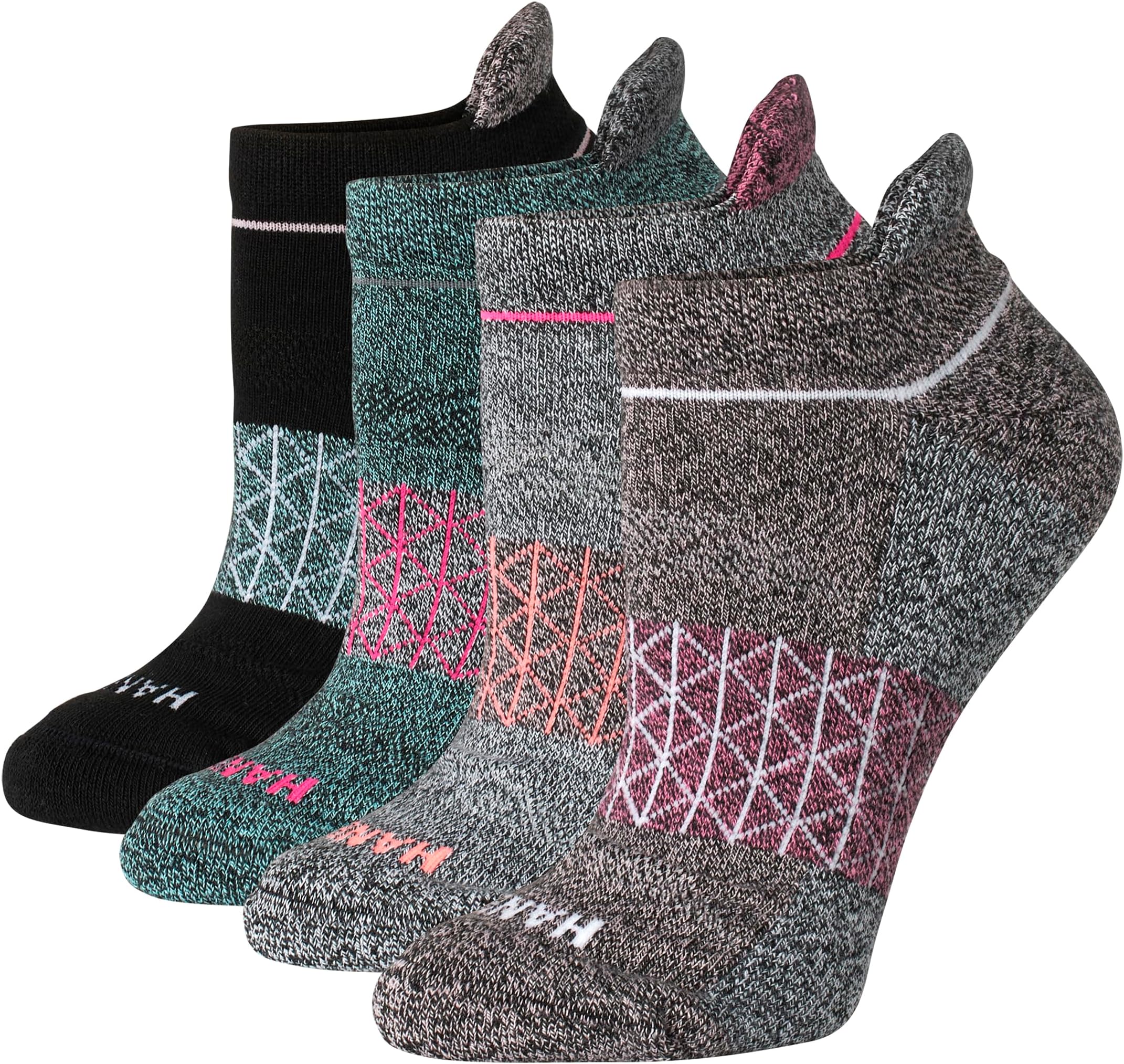 Hanes Women's Cushioned No Show Tab Socks, Absolute Active No Show Socks, Extended Sizes, 4-pairs Socks (pack of 4)