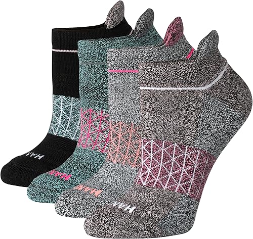 Hanes Women's Cushioned No Show Tab Socks, Absolute Active No Show Socks, Extended Sizes, 4-Pairs