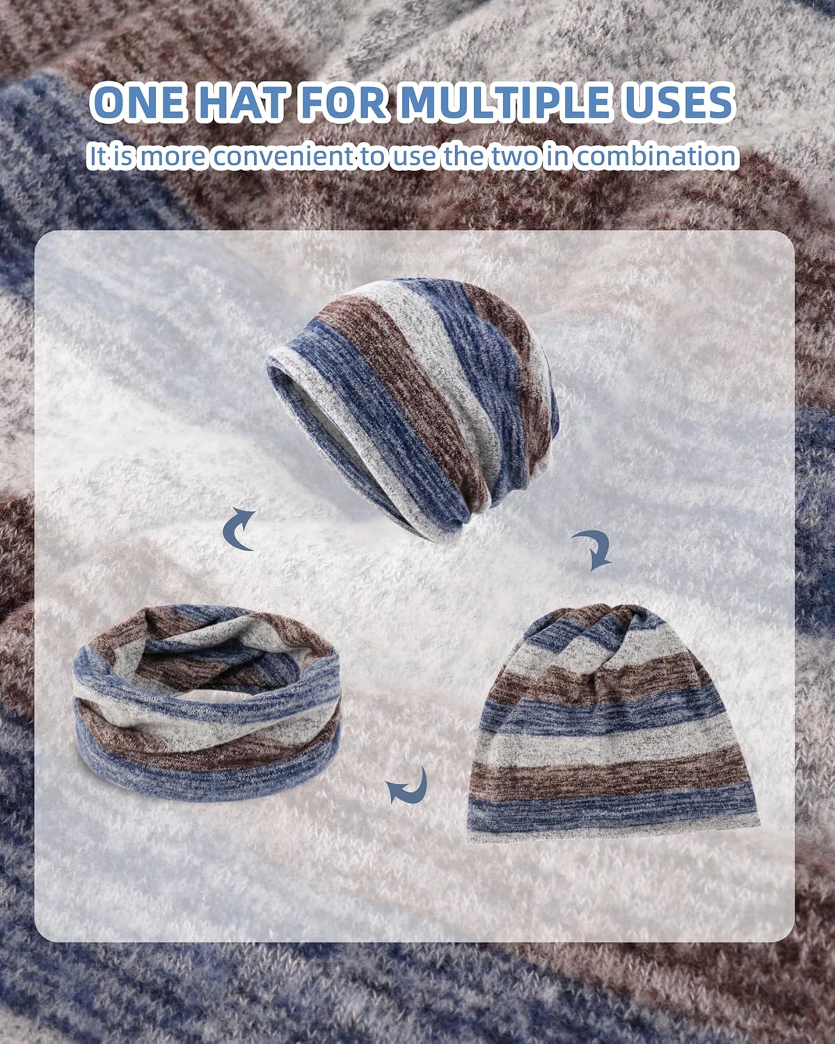 Slouchy Beanie Chemo Hats for Women Men Head Scarf Curly Hair Sleep Head Wraps for Cancer Patient - Image 3