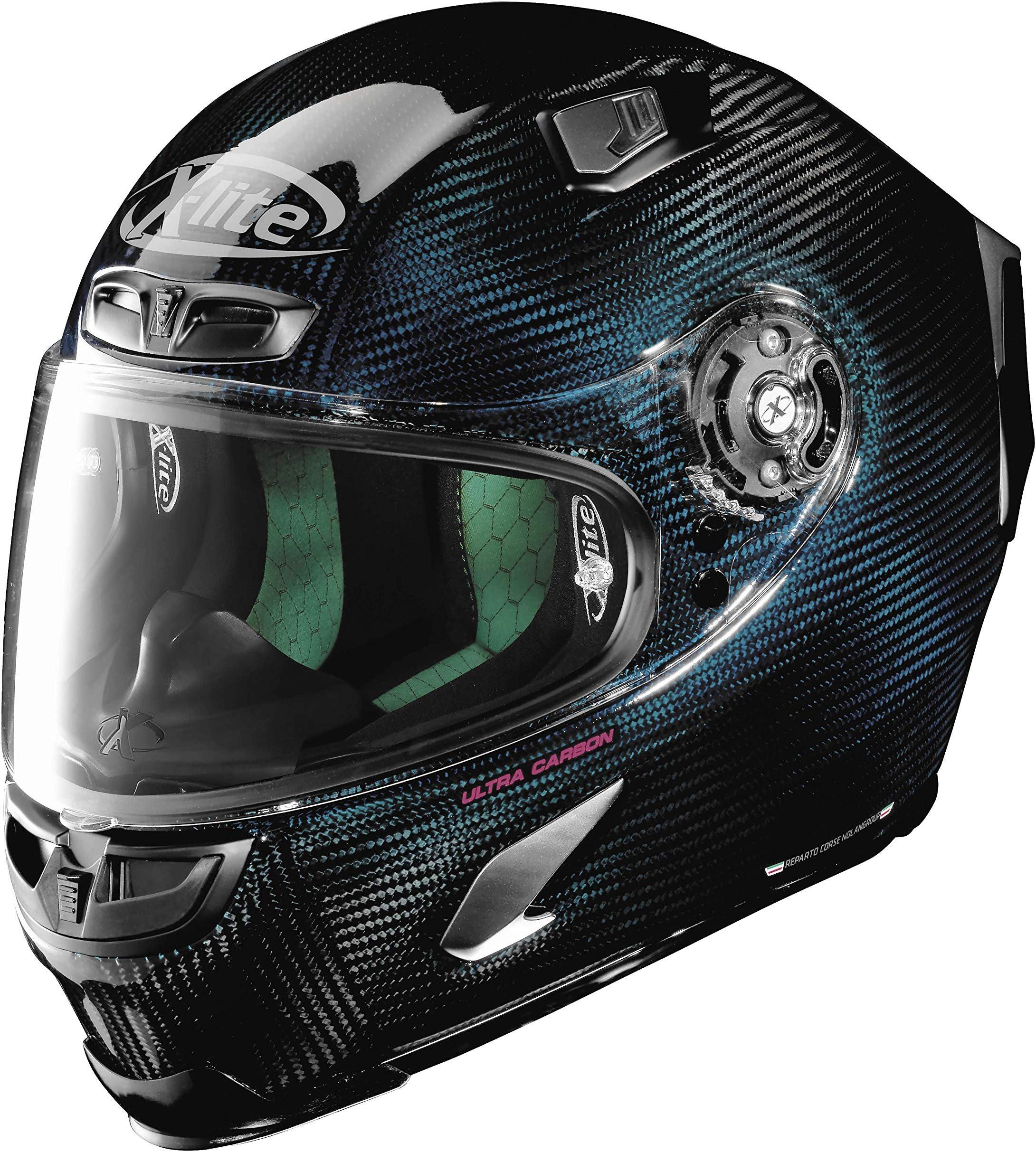 X-lite X-803 Nuance Helmet Carbon Blue (Black, X-Small)