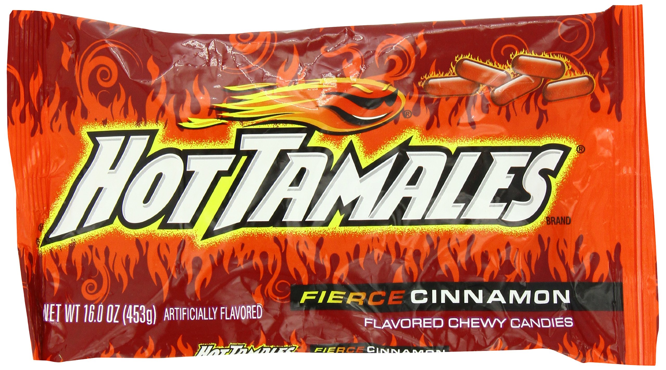 Hot Tamales, Cinnamon Flavored Candies, 16-Ounce Bags (Pack of 12)