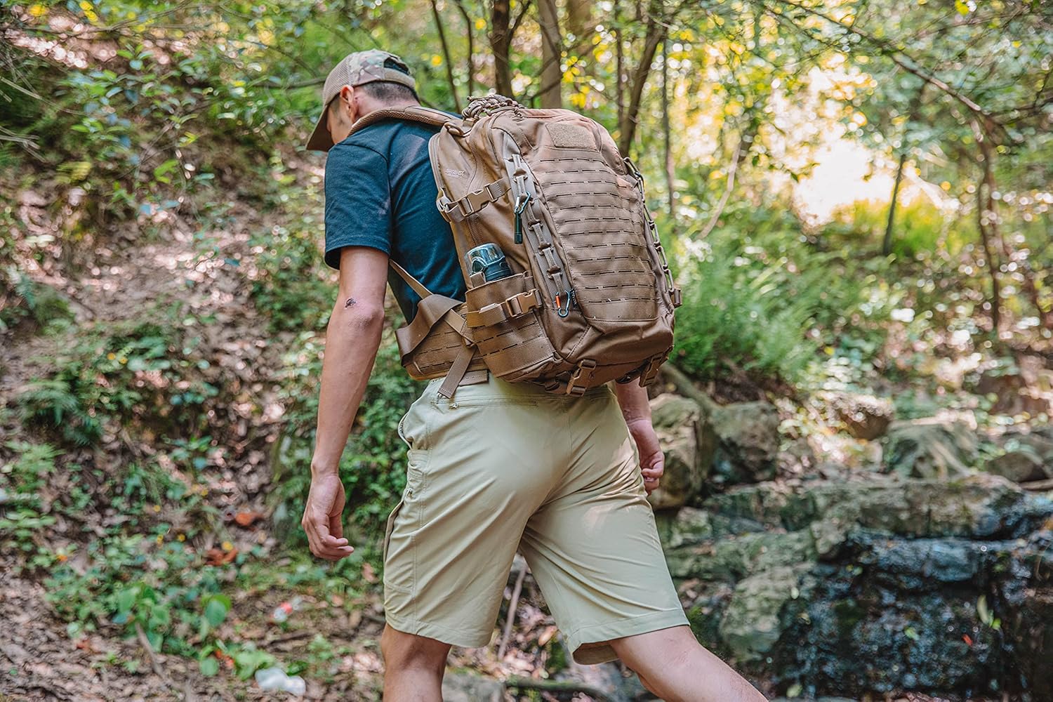 Mens Cargo Hiking Shorts Water Resistant Quick Dry Lightweight Breathable Tactical Shorts with Nylon Belt