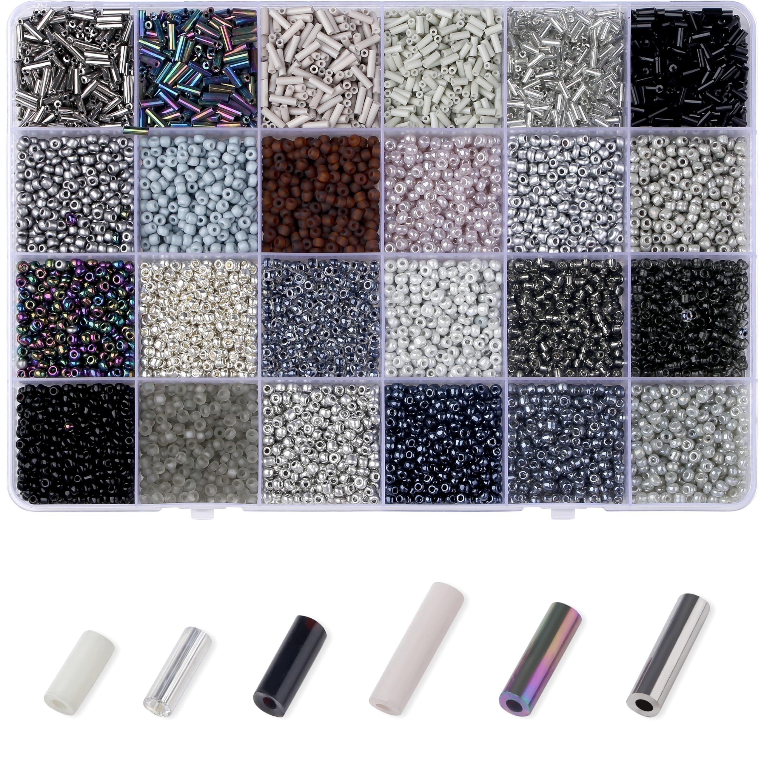 Gold Glass Seed Beads Kit - 7500pcs for Crafting -9