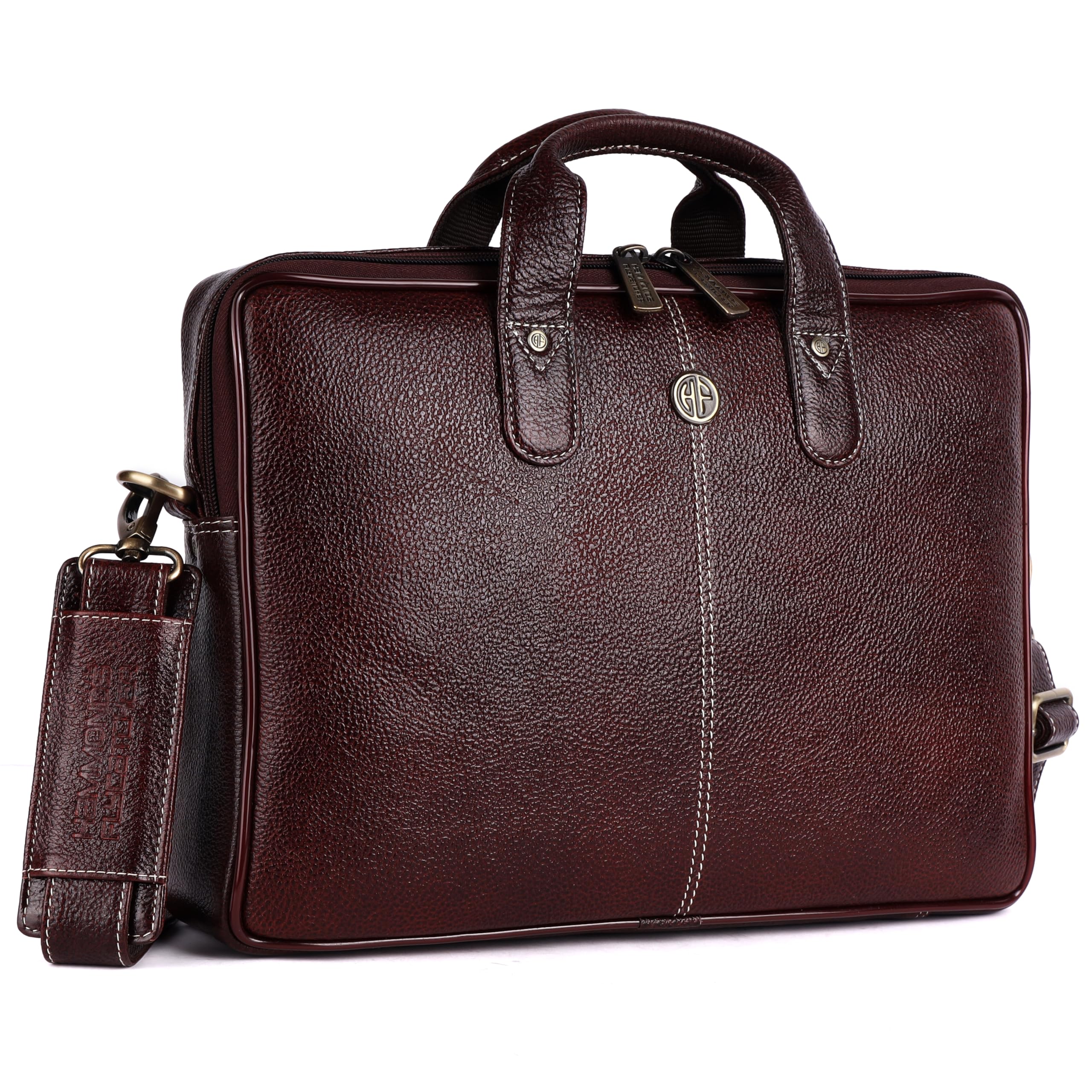 HAMMONDS FLYCATCHER Premium Laptop Bag for Men - Genuine Leather Bag for Men - Fits upto 14 inch laptop - Office and Regular Uses - 1 Year Warranty - Breeze Brown (B0D3B3YJN4) Amazon Price History, Amazon Price Tracker