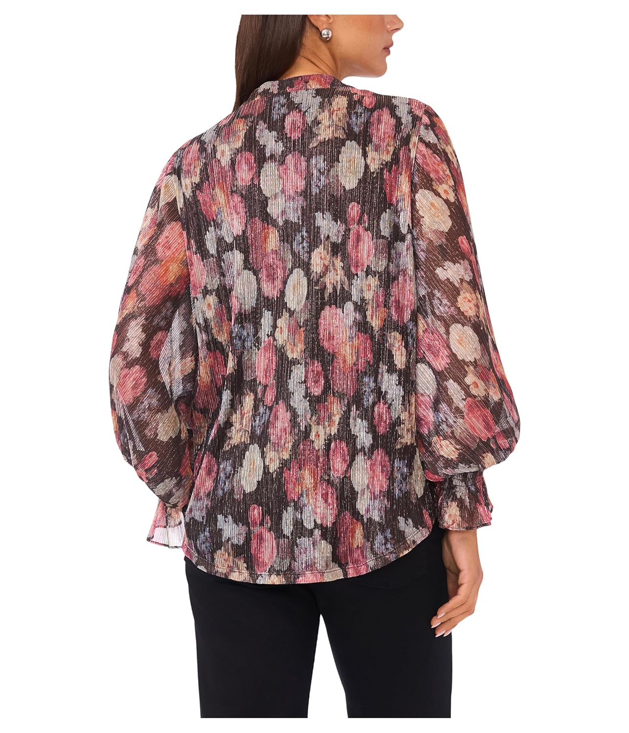 Vince Camuto Womens V-Neck Balloon Sleeve Blouse - Image 2