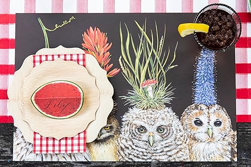 Miniatura 3 de Baby Owls - Mantel individual de papel, 24 hojas, hecho en Estados Unidos