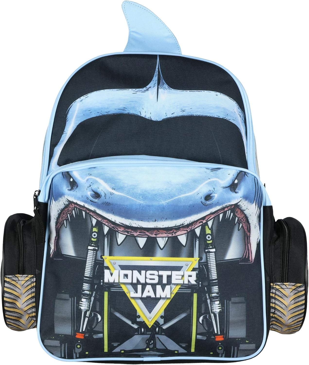 INTIMO Monster Jam Megalodon Backpack - Shark 3D Monster Truck Kids School Book Bag or Travel Daypack