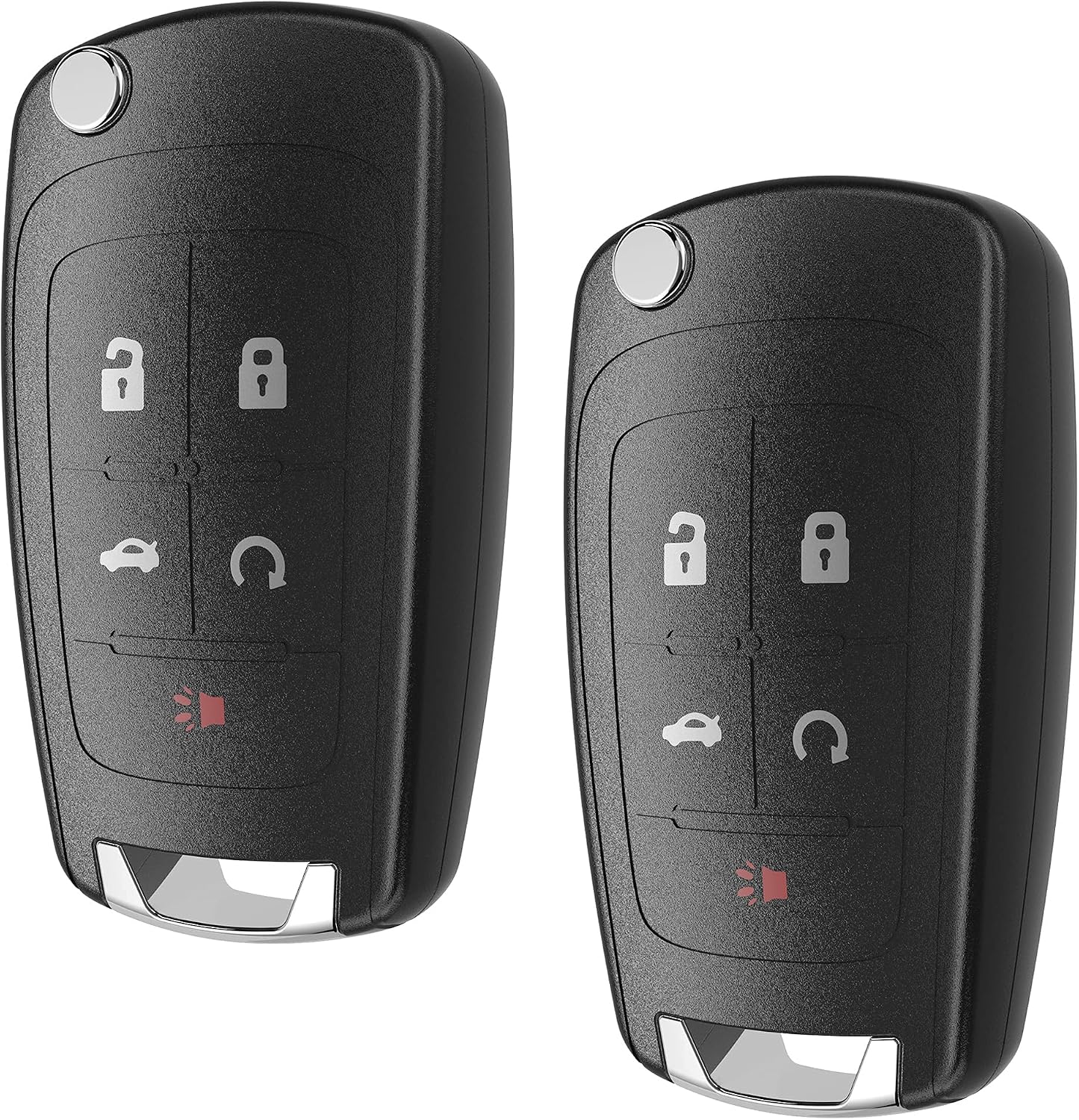 Flip Chevy Key Fob Keyless Entry Remote Start Control Replacement Fits for Cruze/Camaro/Impala/Equinox/GMC Terrain/Buick Lacrosse 2010 2011 2012 2013 2014 2015 2016 2017 Replacement for OHT01060512