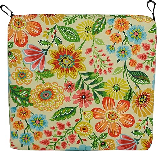 Miniatura 2 de Blazing Needles Cojín para silla de exterior, 20" x 19", Manzanilla Gregoire