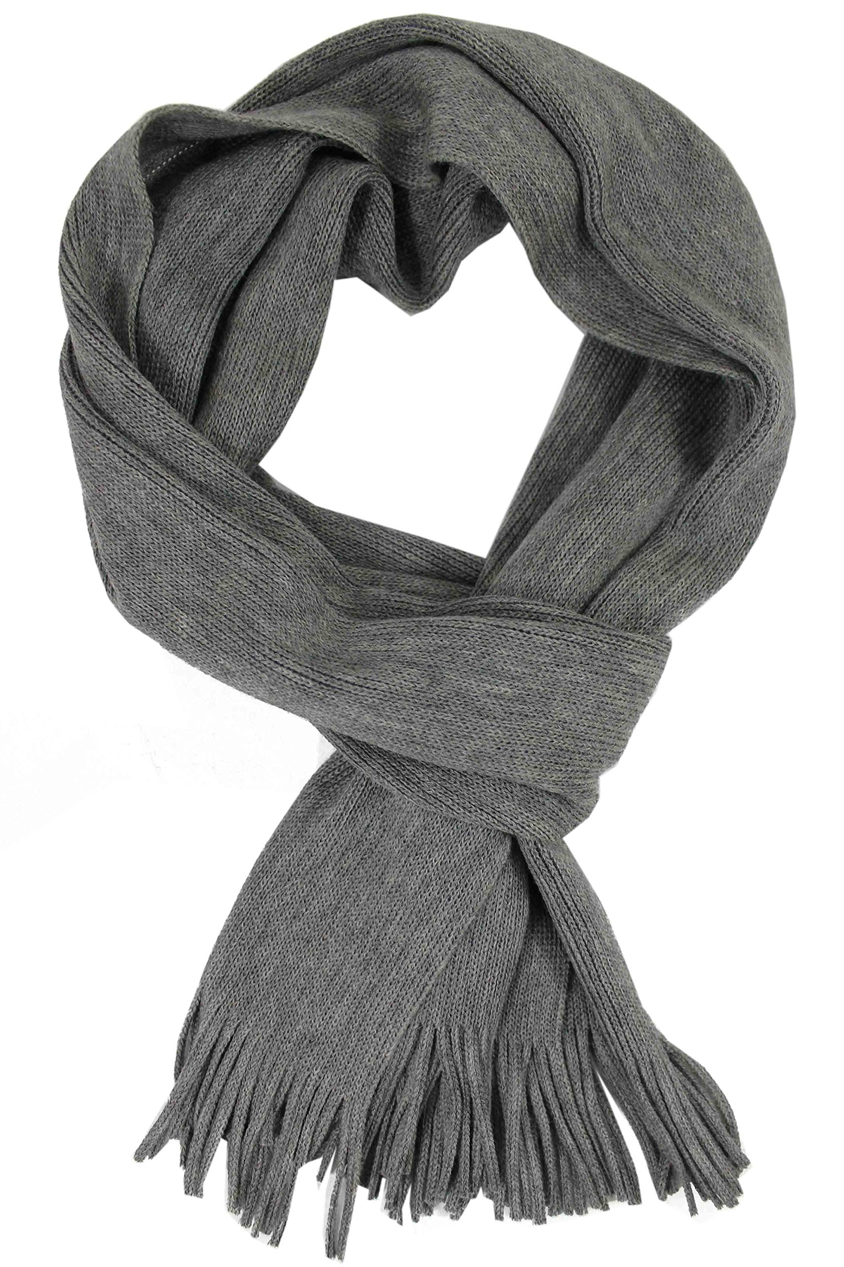 Rotfuchs Bufanda de punto de color liso, 100% lana de punto fino (merino)