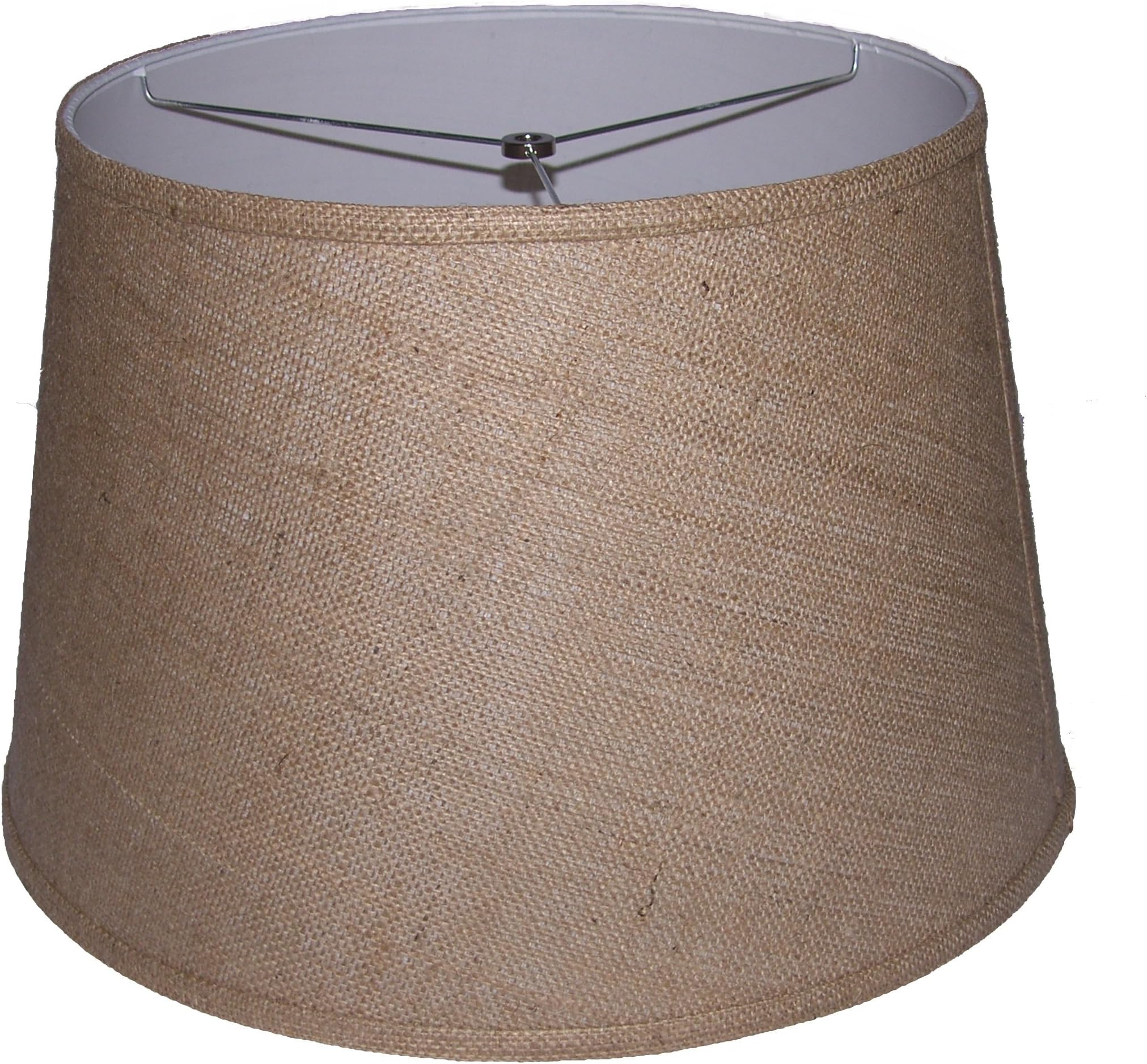 Lamp Factory BUR141812 A Ray of Light 14 inches by 18 inches by 12 inches Brown Burlap Modified Drum Shade, Brown