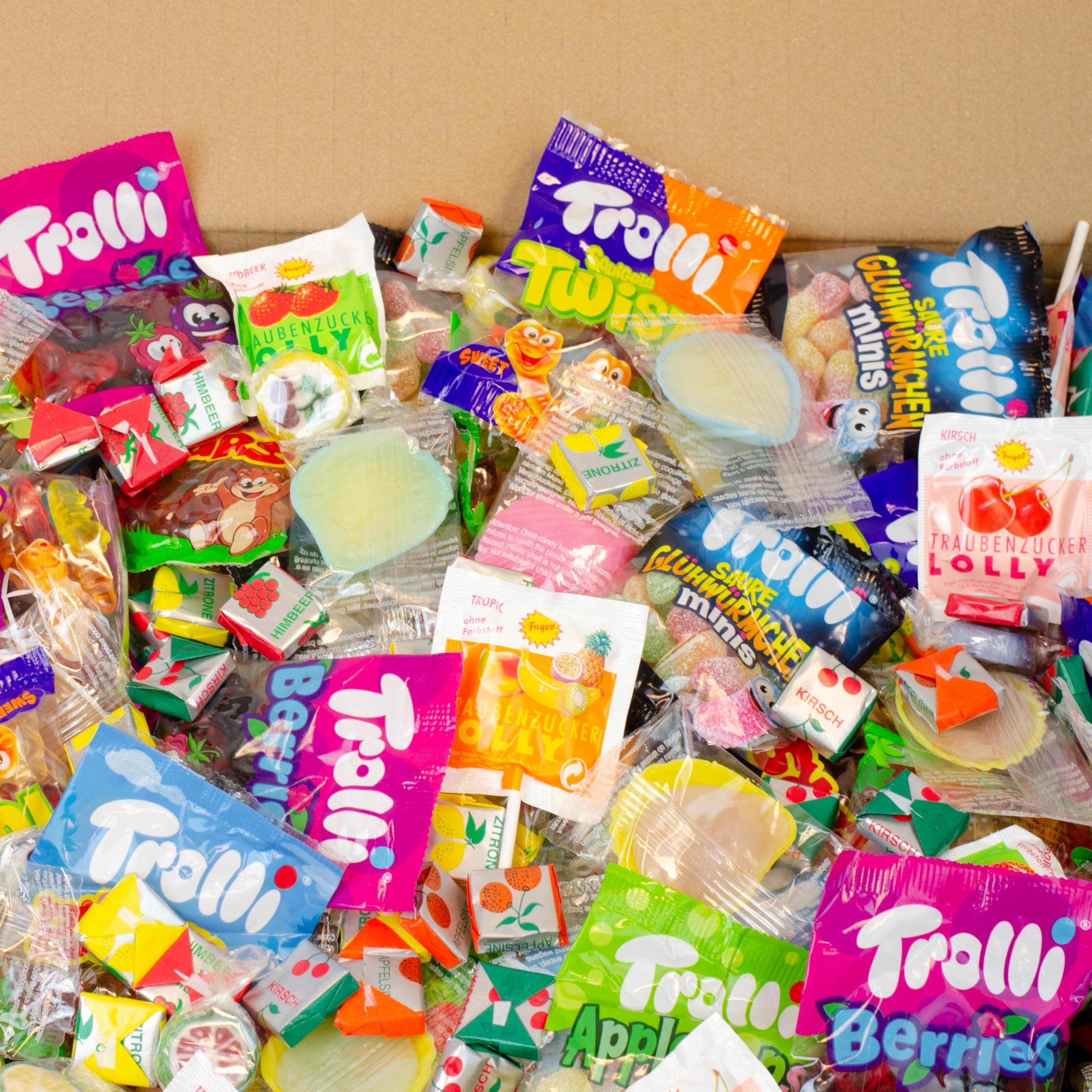 Karneval-Wurfmaterial mit Süßigkeiten – 8,4 kg bunte Auswahl an abgepackten Süßigkeiten für Fasching und Karneval – Spaß für Groß und Klein