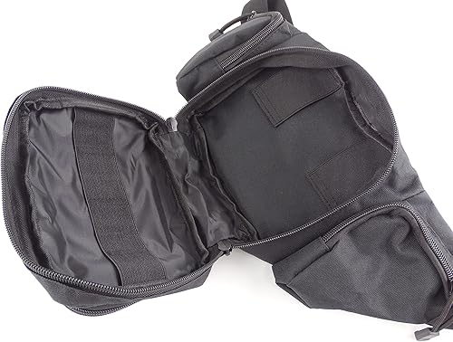 Riñonera táctica para hombre, funda de pistola oculta para llevar pistola, bolsa de cintura táctica Highland impermeable, Negro -, Práctico y
