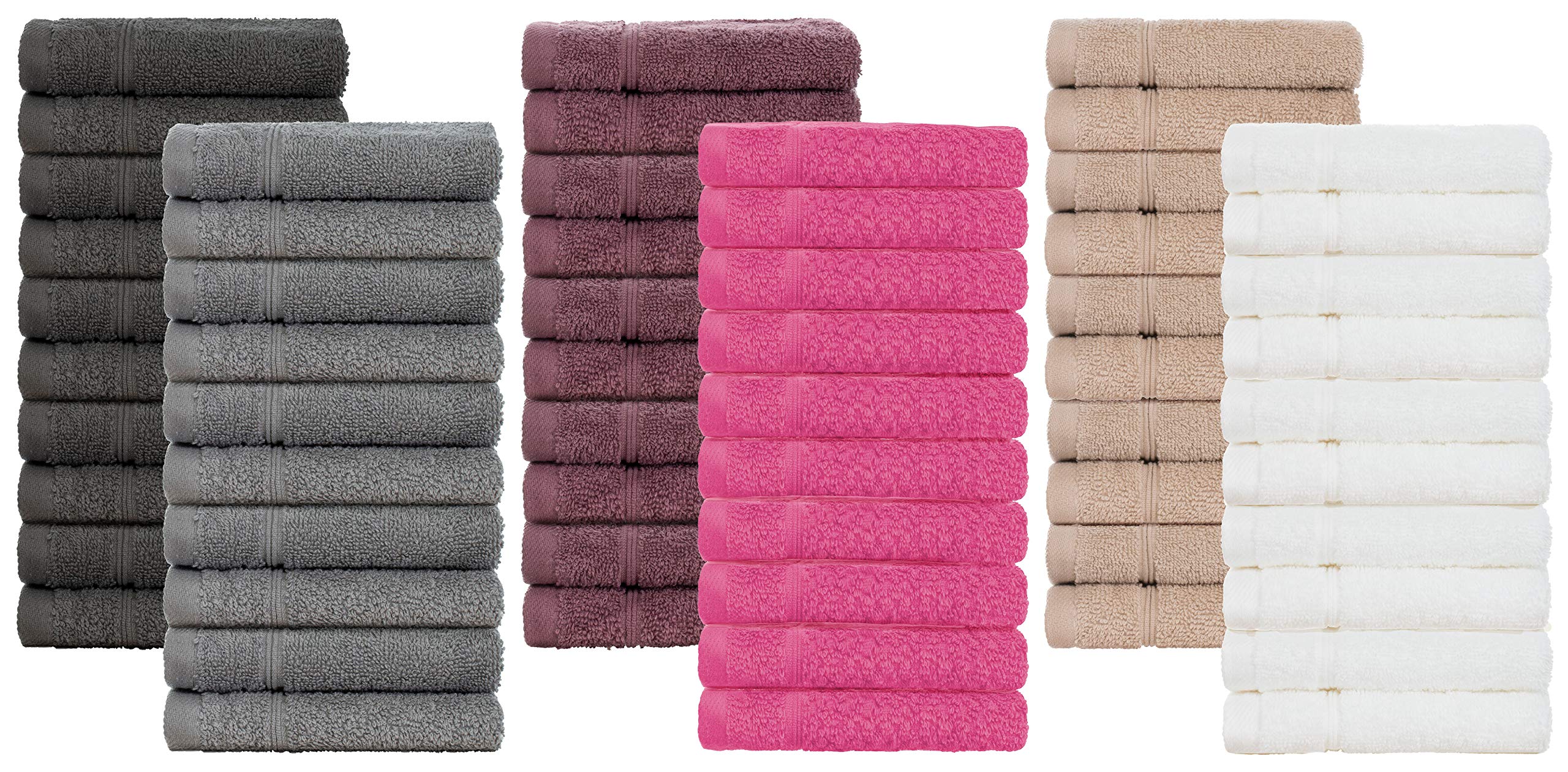 Brandsseller Set di 10 Asciugamani per Sapone 30 x 30 cm Asciugamano in Spugna per Ospiti con Gancio Cotone 470 g/m² Bagno Casa - Sabbia