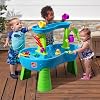Step2 Rain Showers Splash Pond Toddler Water Table, Outdoor Kids Water Sensory Table, Ages 1.5+ Years Old, 13 Piece Water Toy Accessories, Kids Activity Table, Blue & Green