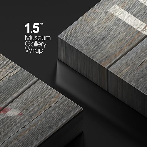 Miniatura 4 de wall26 Lienzo impreso para pared, mapa de Estados Unidos con estrellas y rayas en paneles de madera, arte digital cultural estadounidense, arte