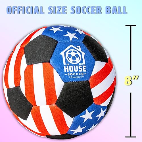 Miniatura 3 de in The House - Balón de fútbol acolchado tamaño 4 para niñas (mayores de 3 años), niños (mayores de 3 años) y adultos, lleva la práctica de fútbol a