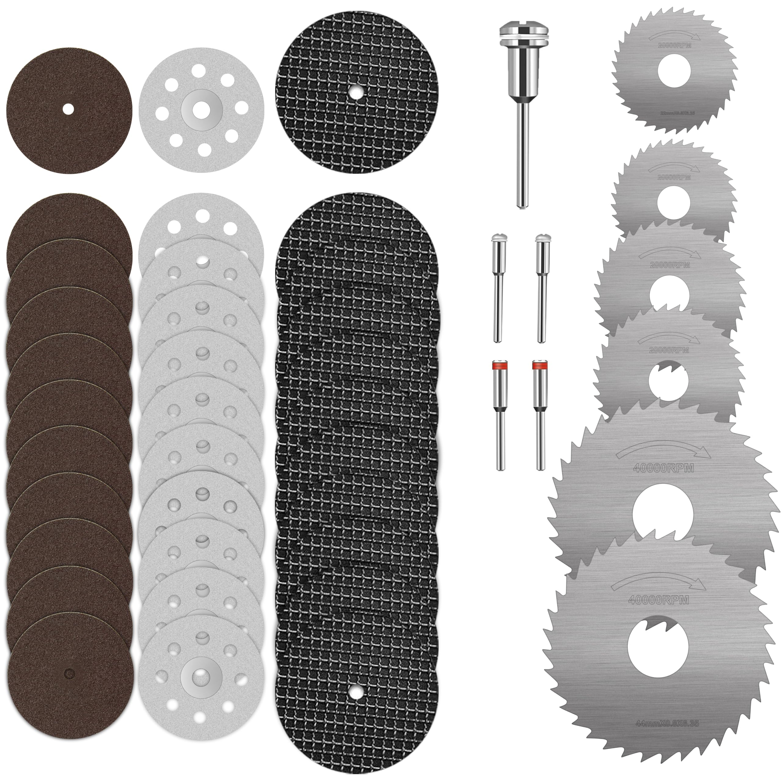Kaaeiccr Rotary Tool Accessories, 41Pcs Saw Blades and Cut-Off Wheels