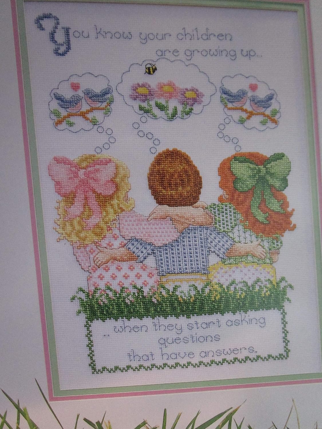 Children Growing up Counted Cross Stitch Pattern Pamphlet