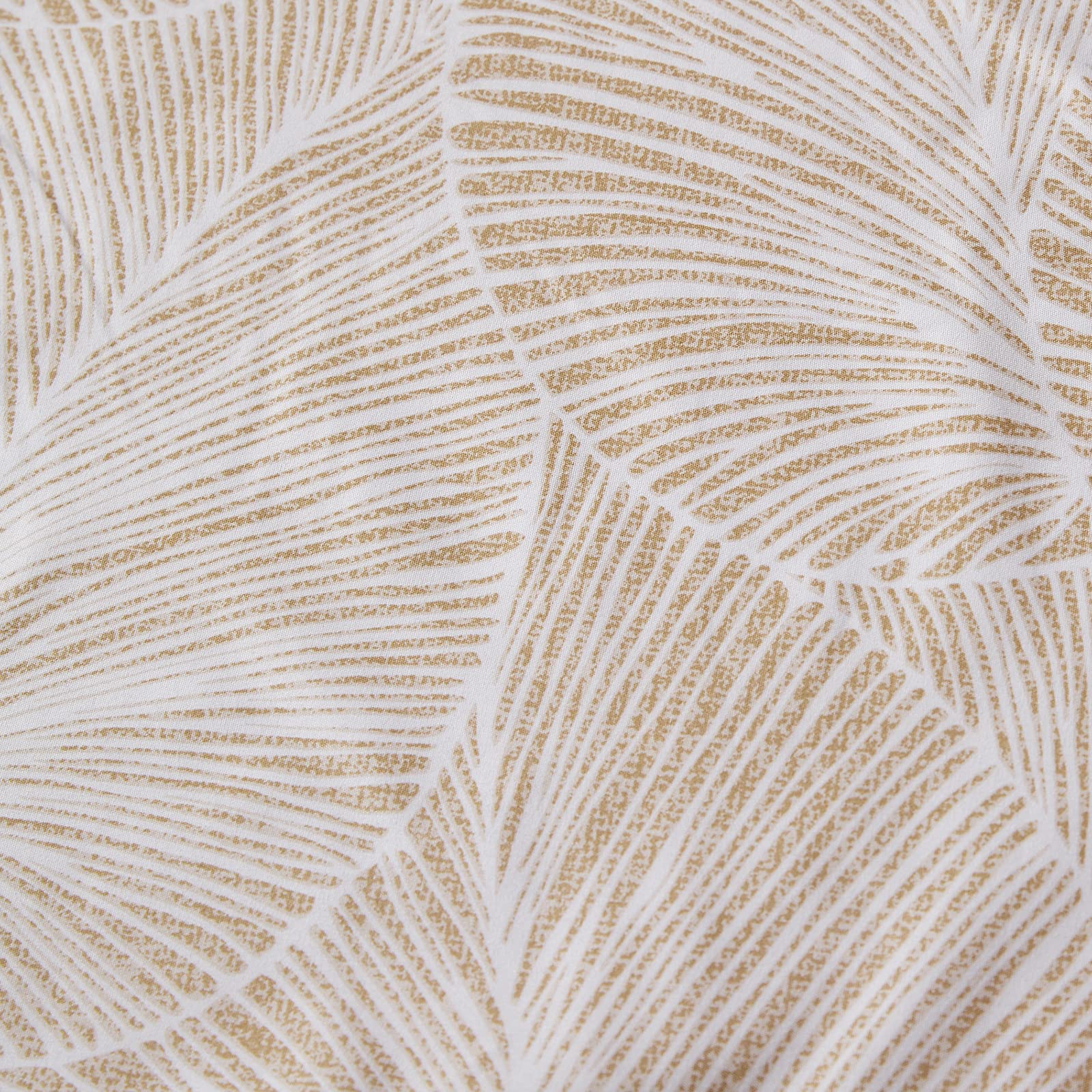 Jemiipee Blumen Bettwäsche-Set mit Tropische Palmblätter Muster, 2 x Bettbezüge 135x200 cm mit 2 x Kissenbezüge 80x80 cm und Reißverschluss, Weiche 100% Mikrofaser Bettwäsche Modern, Beige
