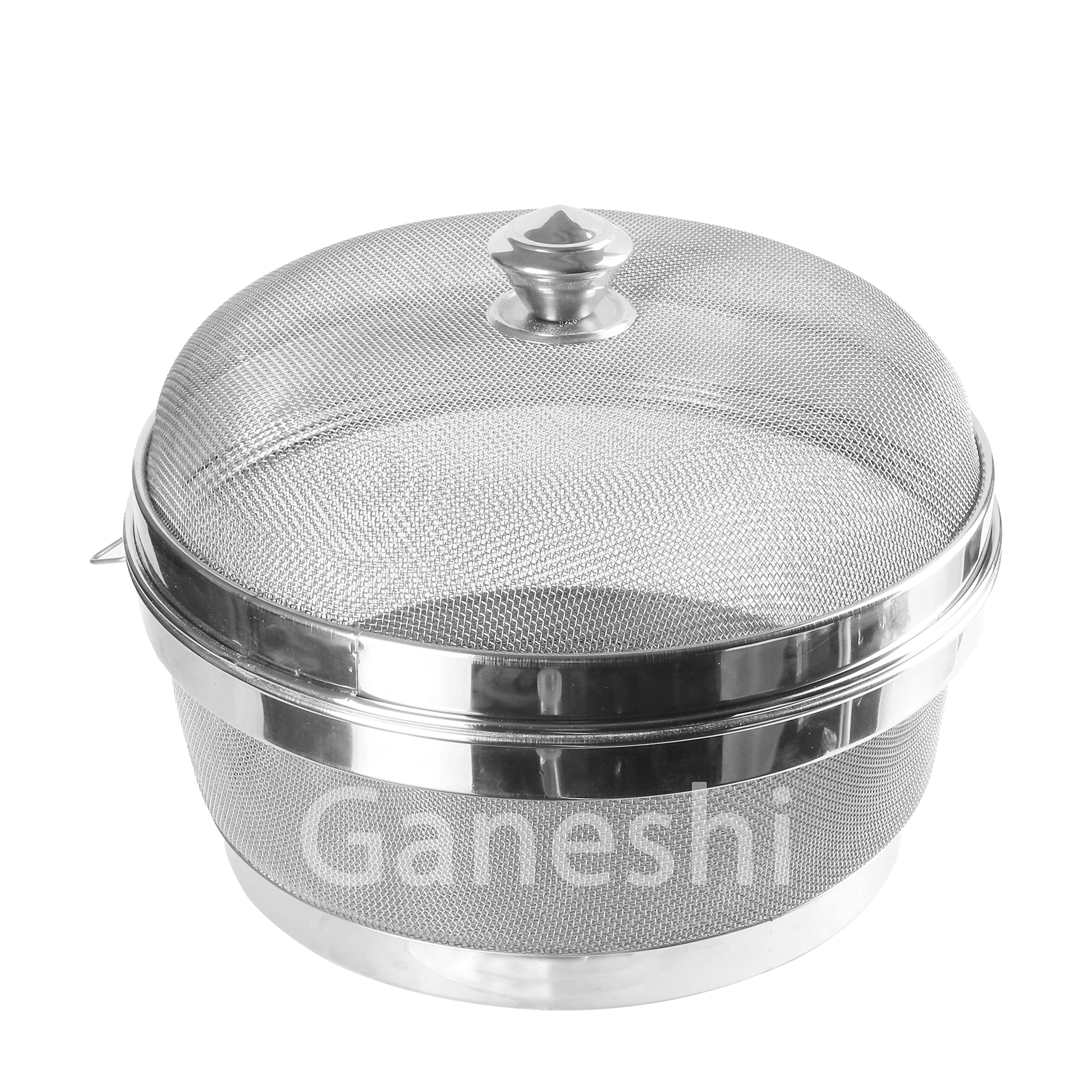 Ganeshi Stainless Steel Fruit & Vegetable Basket With Lid - 12 Inch Large, 26 x 26 x 11 Centimeters, Silver (B0936YN9VV) Amazon Price History, Amazon Price Tracker