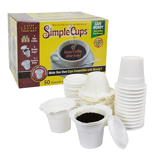 Disposable Cups, 50Cups, Lids, and Filters - Compatible with Keurig,