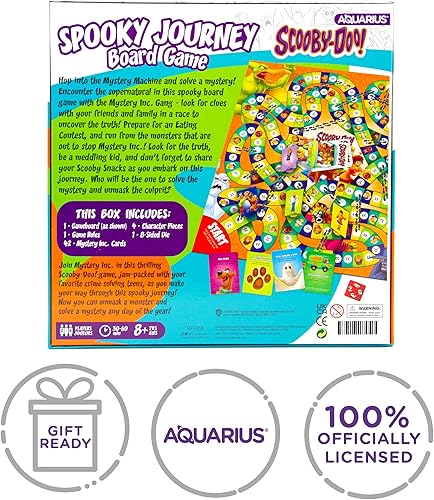 Miniatura 7 de AQUARIUS Scooby-Doo Journey - Juego de mesa divertido para niños y adultos, mercancía y coleccionables con licencia oficial de Scooby-Doo (97018),