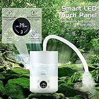 Vista 2 de Smart Reptile Fogger Humidifiers with Humidity Control, Reptile Terrarium Humidifier Smart Touch, 3 Grades Adjustable Fogger with Hose for Reptile