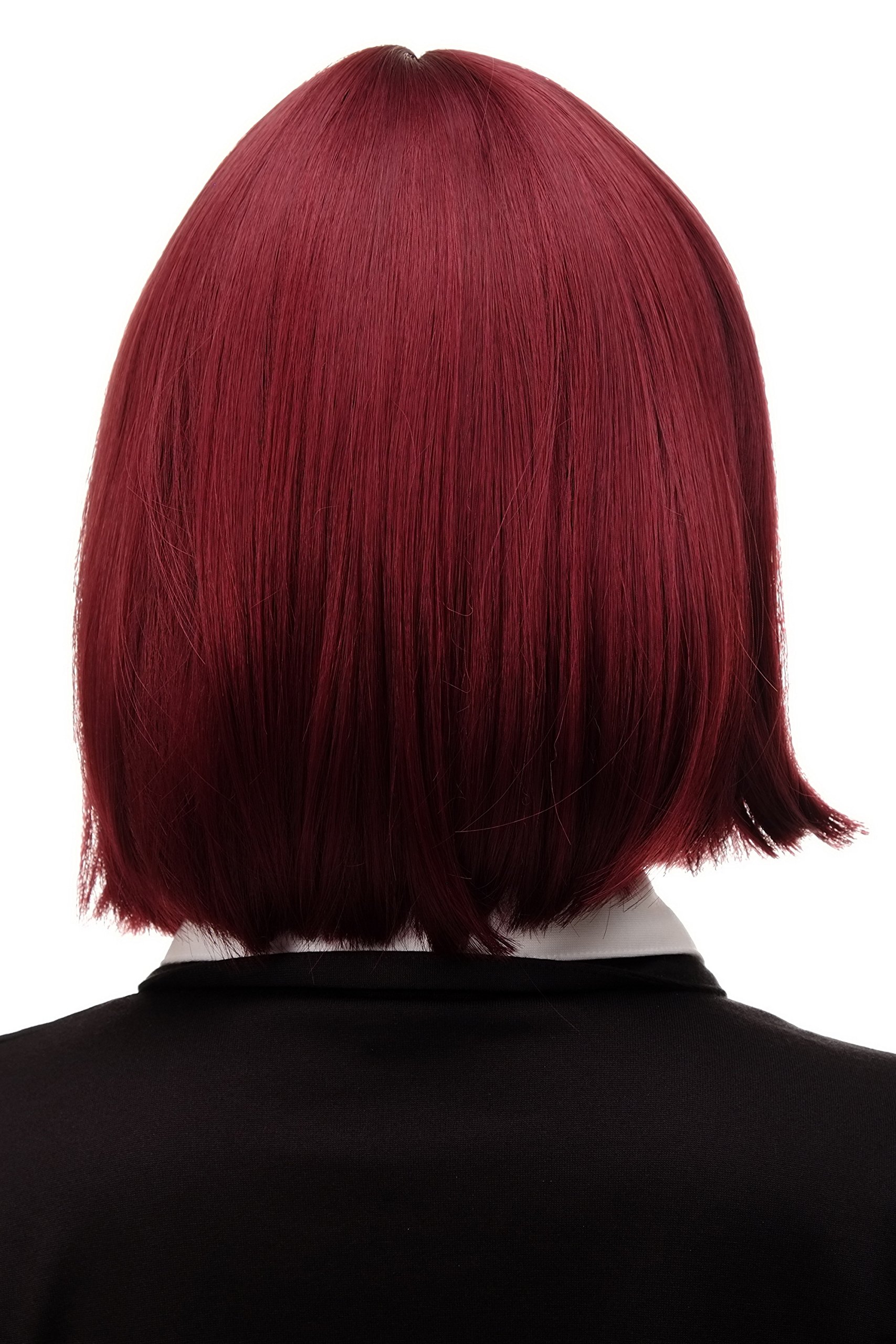 WIG ME UP 7803-39 Lady Quality Wig short Page Long Bob Longbob fringe bangs aubergine pomegranate red, red aubergine (39) - Image 4