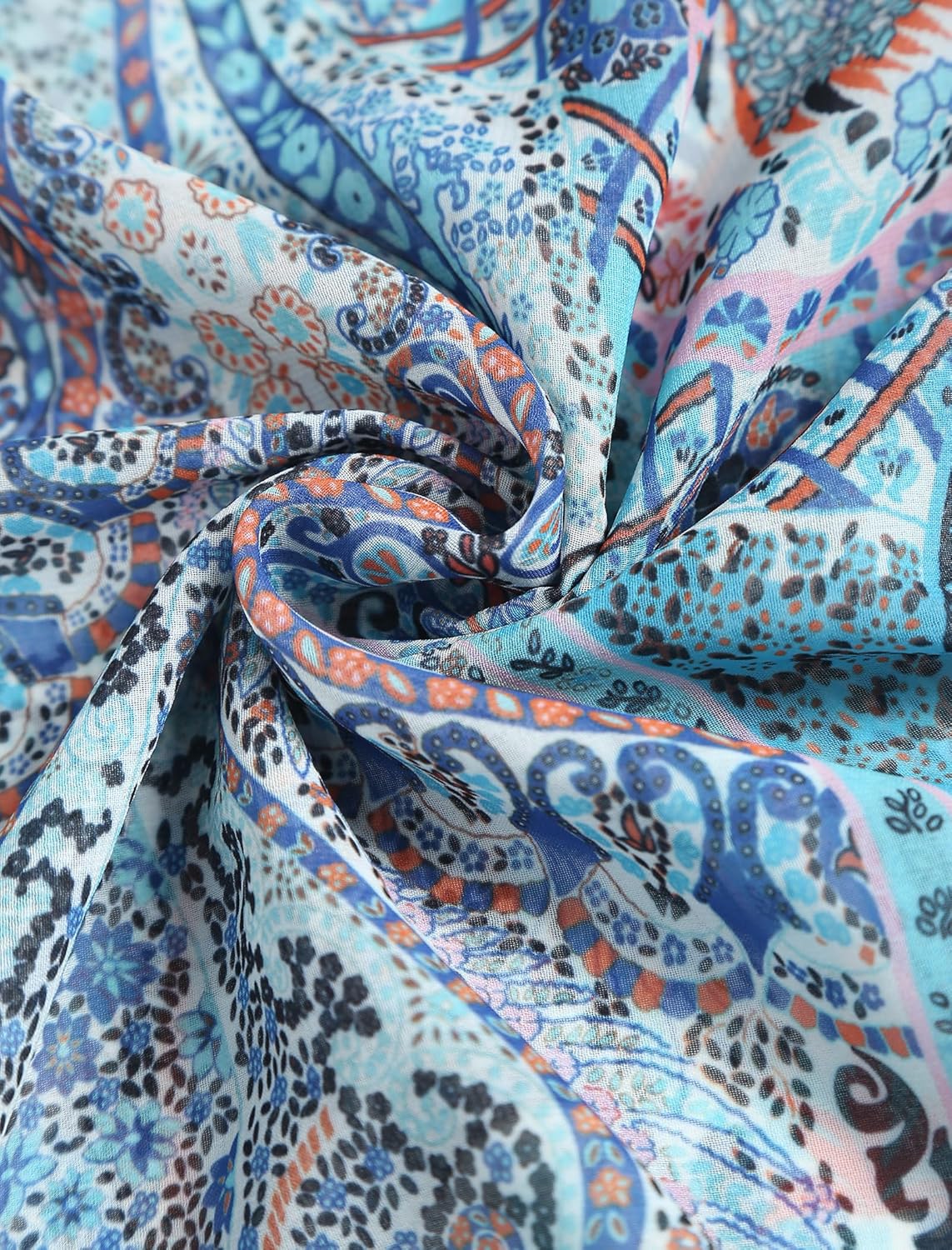 ZAFUL Boho Beach Cover Ups for Women Sarong Coverups Sheer Bikini Chiffon Wraps Skirts for Swimwear - Image 3