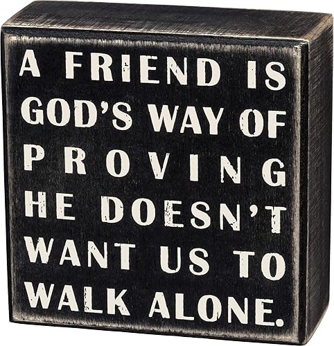 Miniatura 10 de Primitives by Kathy 21338 Cartel de caja con adornos florales, 4 x 4.5 pulgadas, You and I