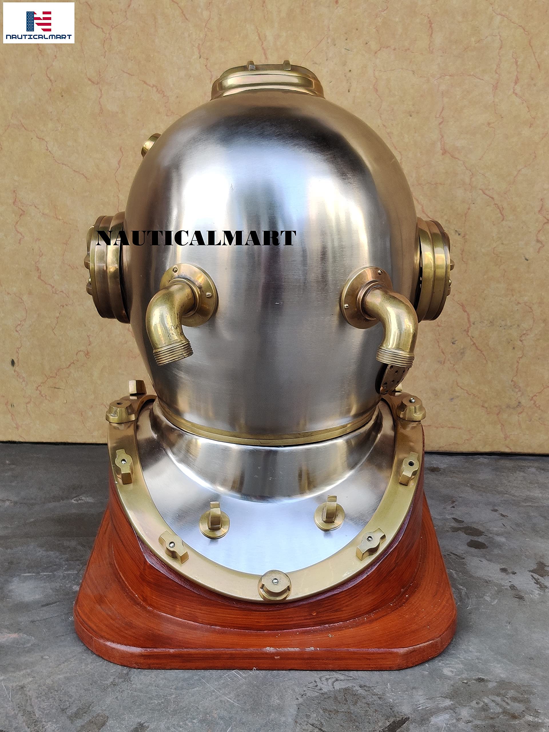 Amazon.com : Antique Brass Scuba Diving Divers Helmet US Navy Mark