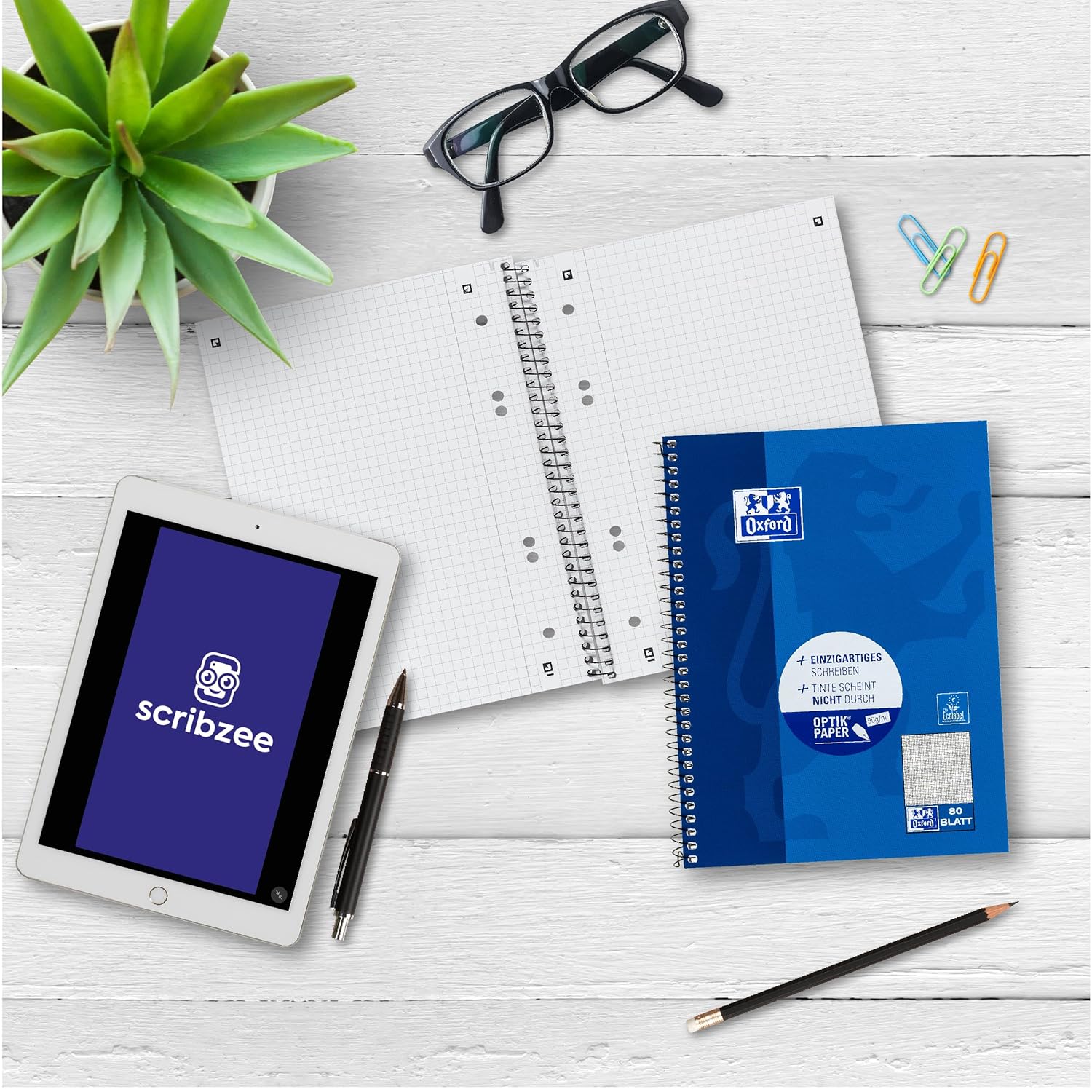Hamelin Paperbrands 384508028 College Notepad A5 90 g/m² Optic Paper 5 mm Quadrille-Ruled 80 Sheets Pack of 5