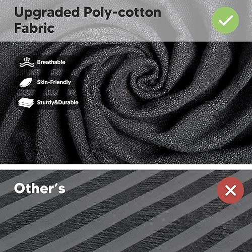 Miniatura 4 de SUNCREAT Hamacas para acampar al aire libre, hamaca doble extra grande para 2 personas, para camping, gris oscuro