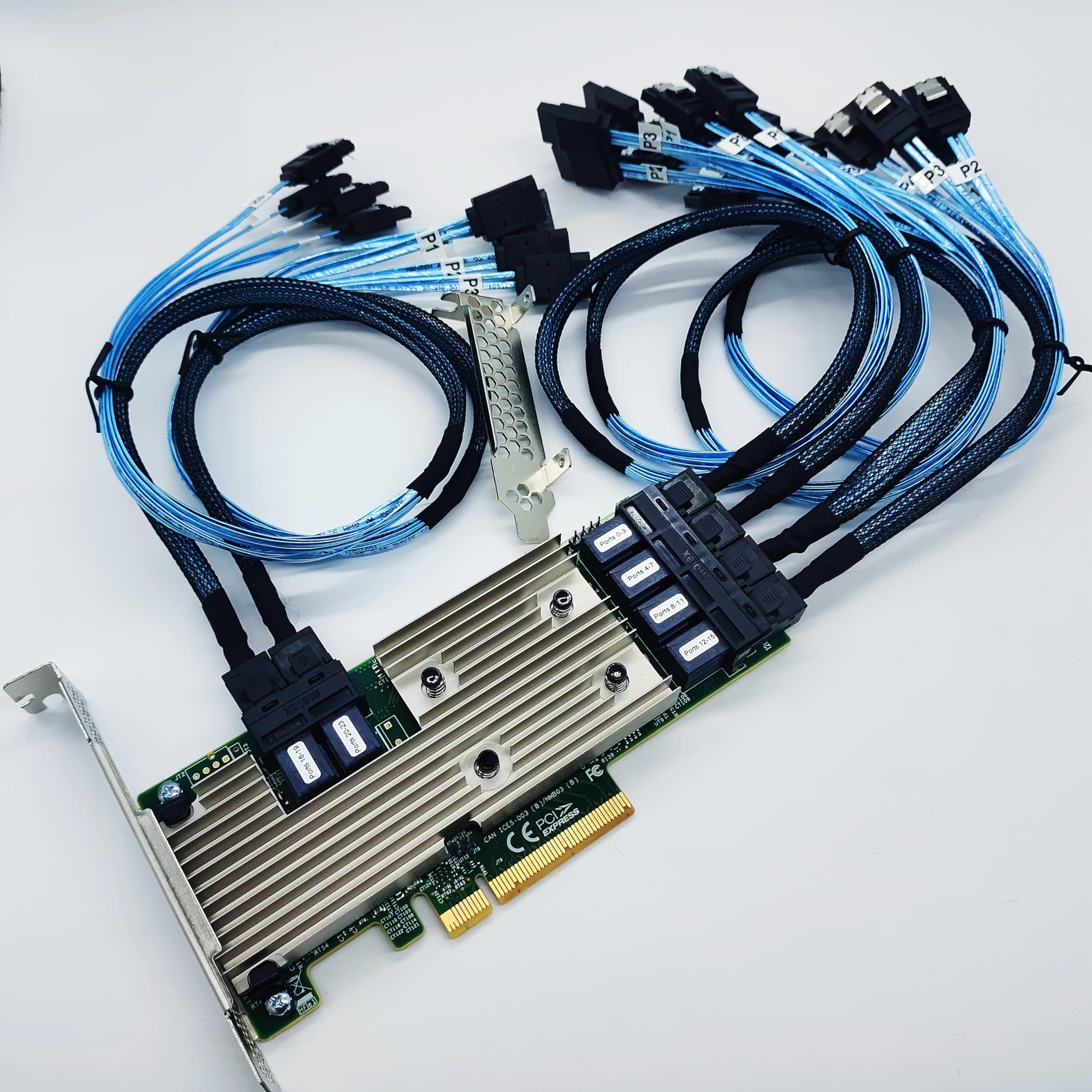 LSI SAS9305-24i 9305-24i PCIe X8 6x SFF-8643 12G SAS3 S-ATA HBA For HDD SSD Stor