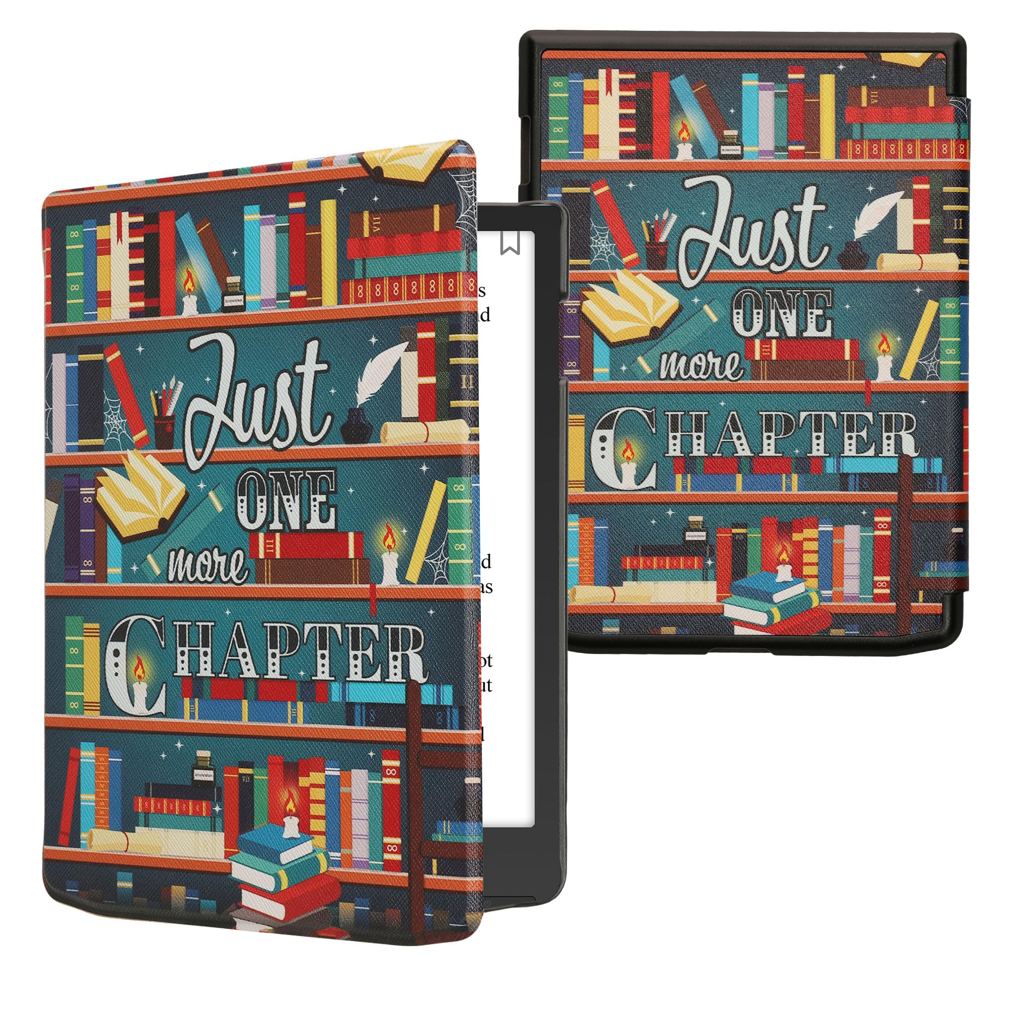 Kwmoble E-Reader-Hülle Klapphülle Für Pocketbook NkPad 4 / Color 3 Color 2 Vivlio Inkpad Canvas Ereader Schutzhulle Mit Schlaufe Dunkelblau