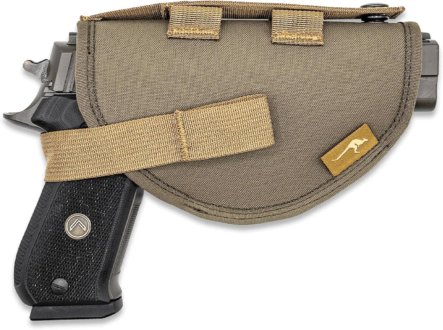 Marsupial Gear Handgun Holster - Chest Pack Attachment for Secure Carry of Pistols and Revolvers with Adjustable Retention