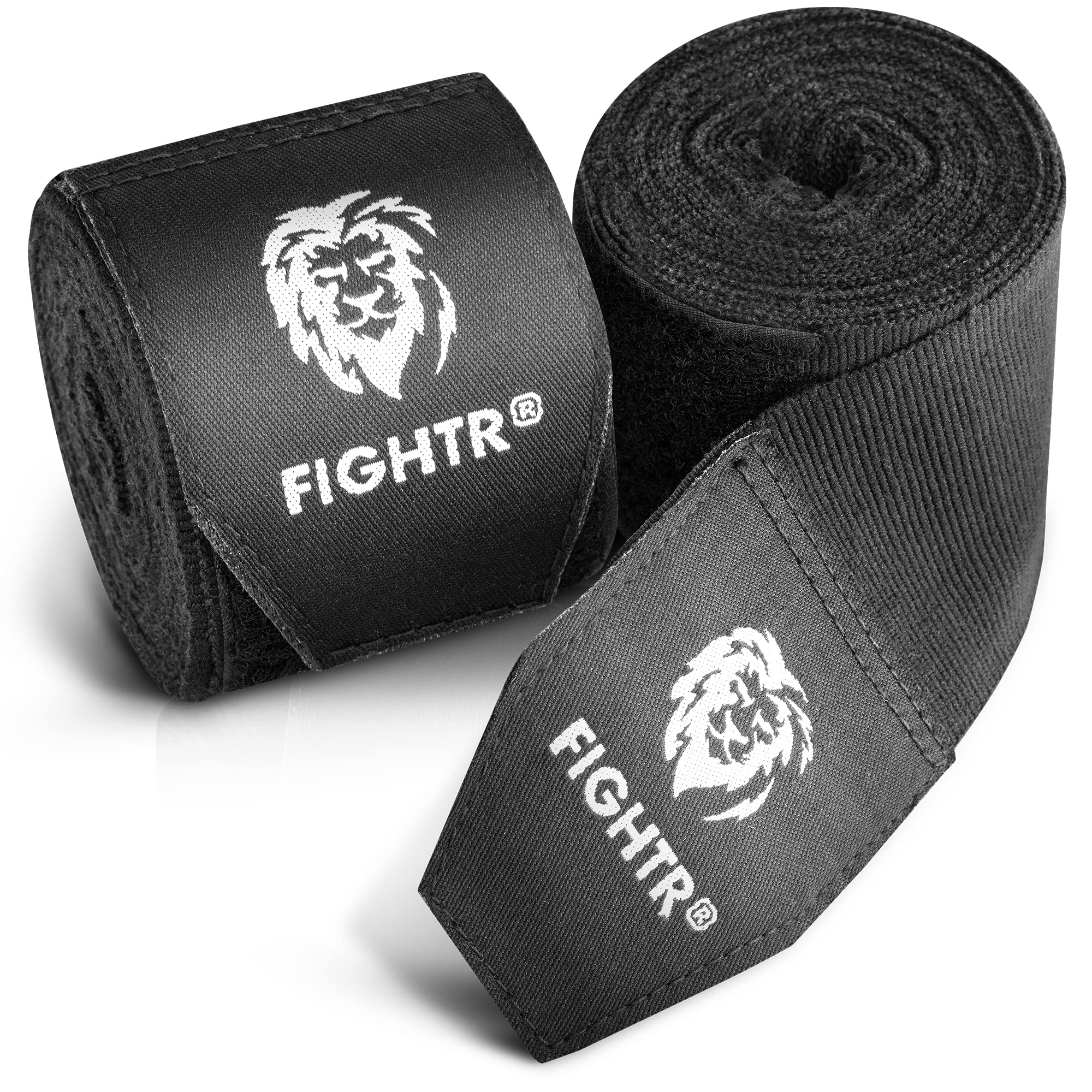 FIGHTR® Premium Cinta de Boxeo 4m Medio elásticos con Lazo para el Pulgar para Boxeo MMA Muay Thai