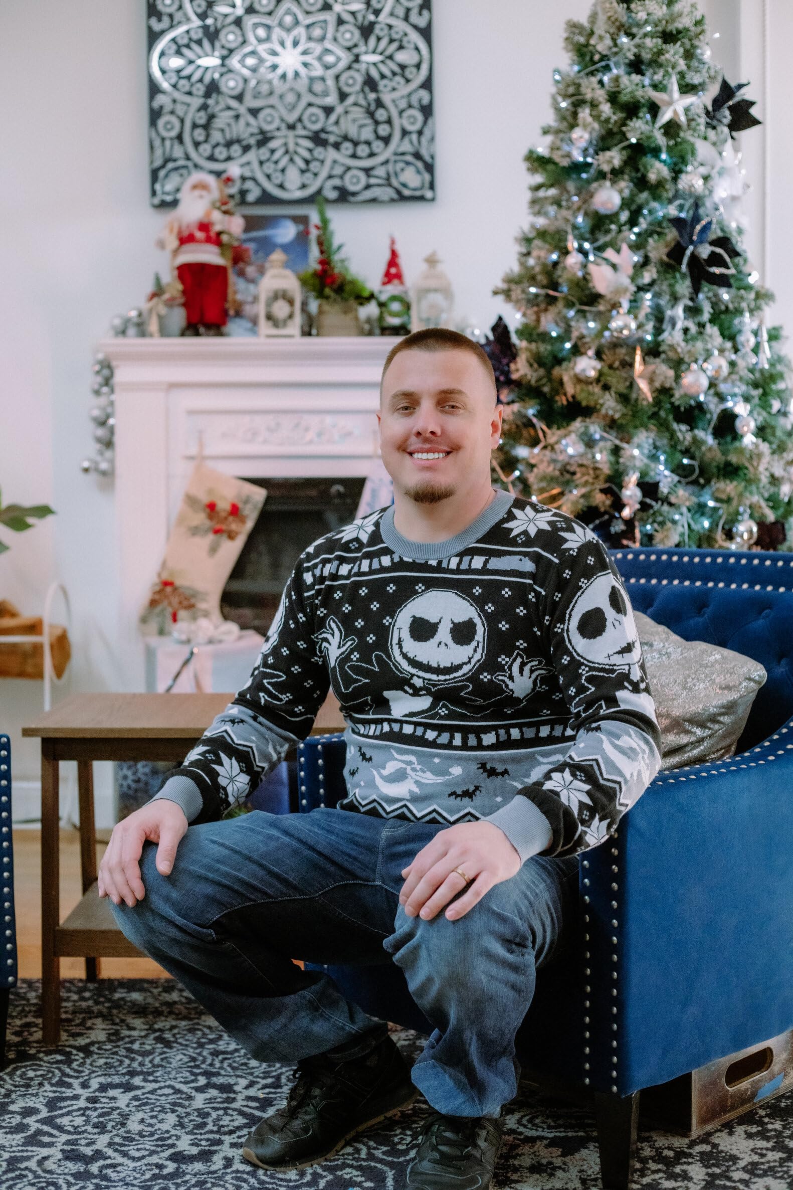 Disney Nightmare Before Christmas pasujący sweter rodzinny maluch do dorosłych rozmiary (2T - 2XL)