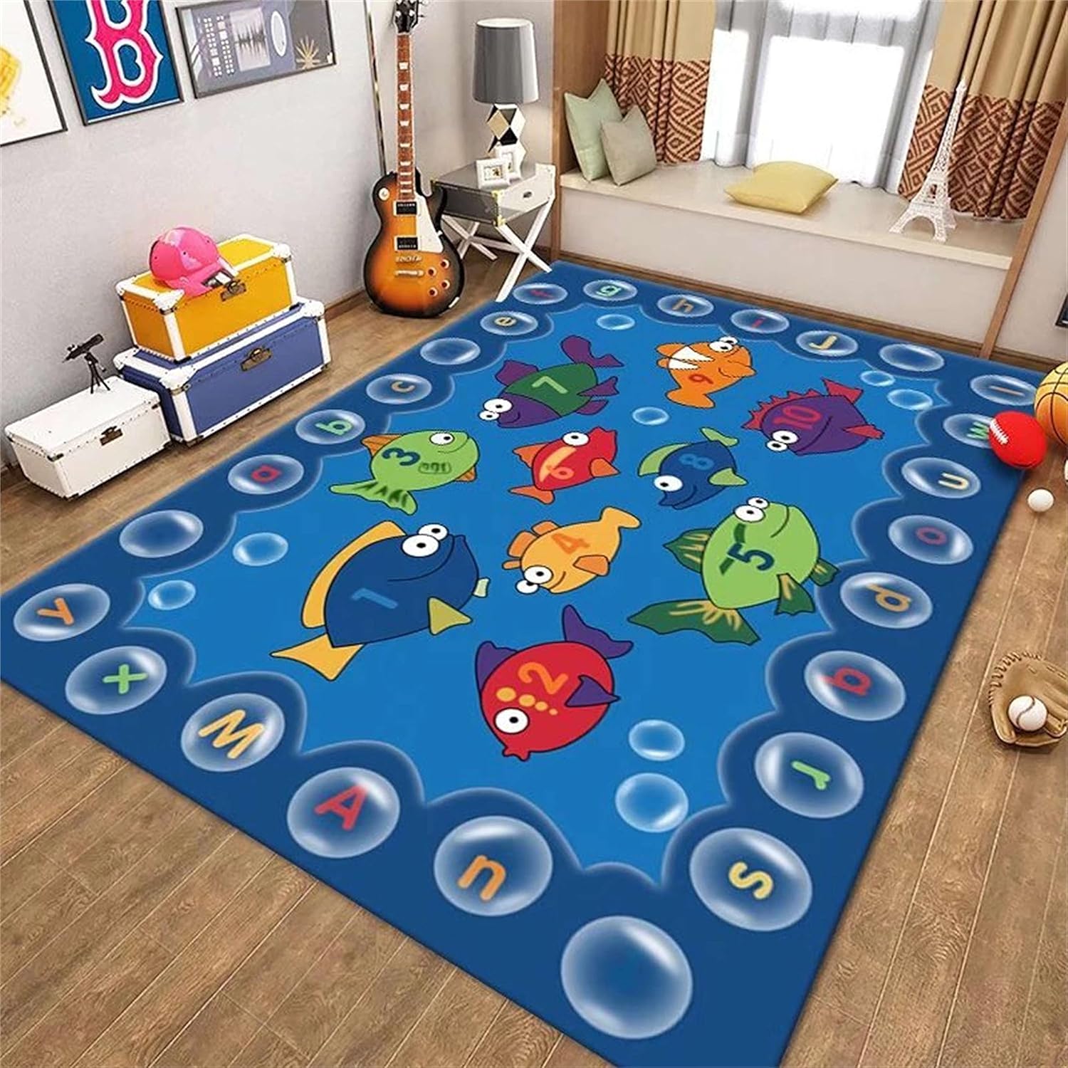 Amazon.com: Learning Area Rug, 3x5ft, Large Carpet with English ...