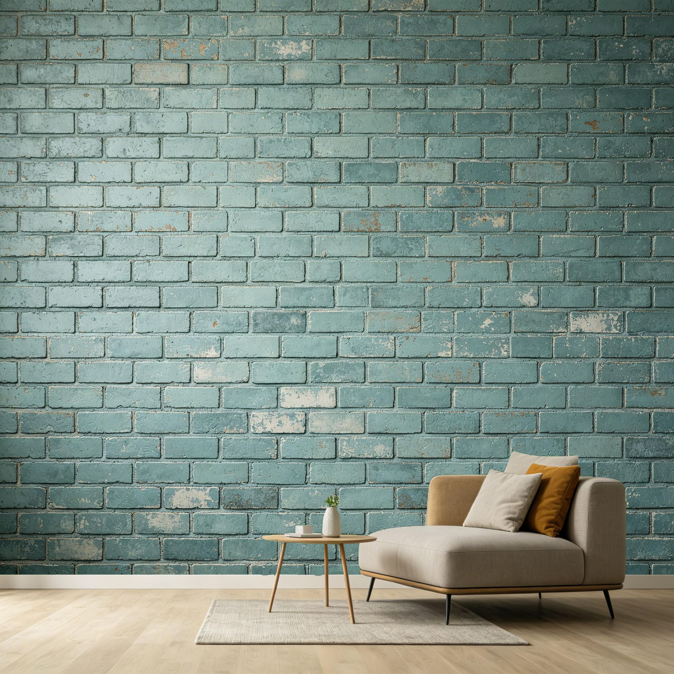 Custom Size Wall Murals Industrial Modern Blue Brick Wall Textured 3D Trompe L'Oeil SelfAdhesive Wall Fabric Removable Large Wallpaper for Photo Living Room