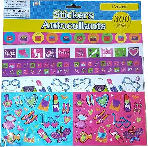 Miniatura 1 de Calcomanías frescas fáciles de despegar para niños, paquete surtido de 300 unidades (princesa)